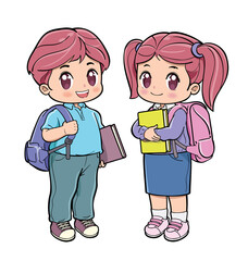 Cute kids ready to go to school