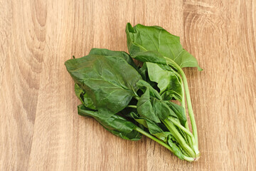 Japanese mastered spinach, Horenzo (Bayam Jepang). Close up. Selected focus image.
