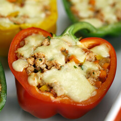 stuffed sweet peppers with cheese