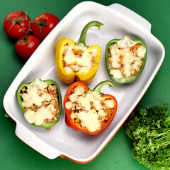 stuffed sweet peppers with cheese