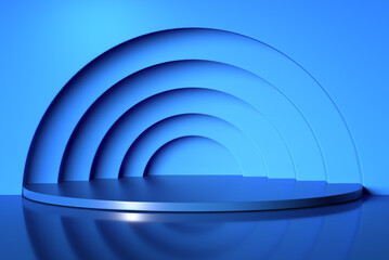 Obraz premium Minimalism abstract background, pedestal. 3d illustration.