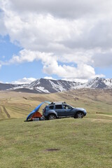 car in the mountains