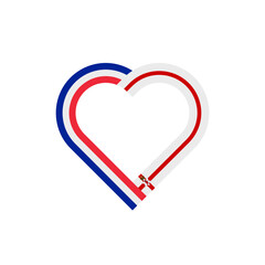 unity concept. heart ribbon icon of france and northern ireland flags. vector illustration isolated on white background