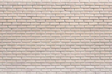 Fototapeta na wymiar Old rough red brick exterior wall texture. Light beige brickwork grunge vintage textured background