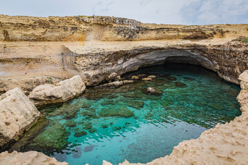Naklejka premium Roca (also known as Rocavecchia or Roca Vecchia) is an archaeological site located on the Adriatic coast of Apulia in Southern Italy