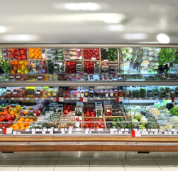 buying vegetables and fruits  at the market