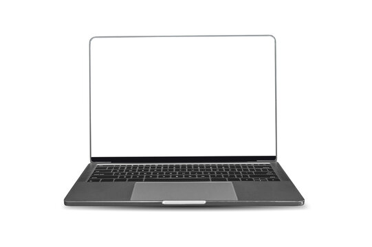 Computer screen mockup on white background , Laptop computer on Isolate backgroundComputer screen mockup on white background , Laptop computer on Isolate background