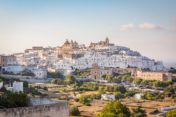 Fototapeta na wymiar Ostuni, known as the 'White City' is one of Puglia's top travel destinations