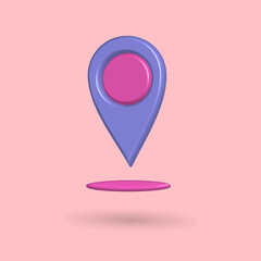 3D navigation location marker pin, point cartoon illustration best for your property images