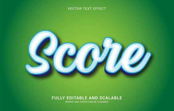 editable text effect, Score style