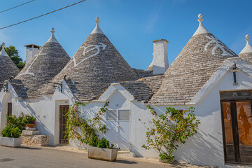 Alberobello is a small town in Apulia, southern Italy. It is famous for its unique trullo buildings.