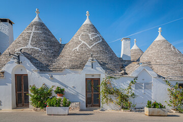 Alberobello is a small town in Apulia, southern Italy. It is famous for its unique trullo buildings.