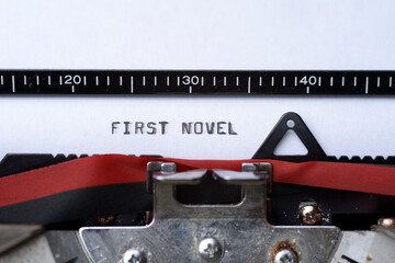 Typewriter text first novel