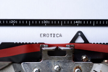 Typewriter text Erotica