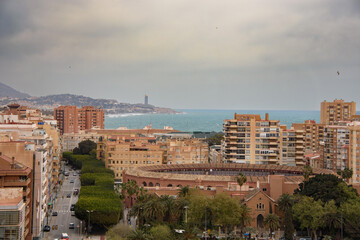 Fototapeta na wymiar View of the Town of Malaga in Andalusia, Spain