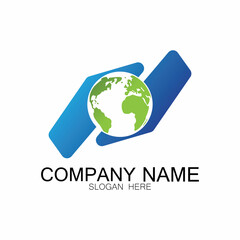 Fototapeta premium World logo designs vector icon