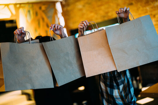 Take Away Bags Restaurant Your Logo