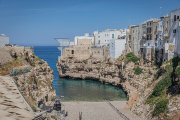 Fototapeta premium Polignano a mare is a town and comune in the Apulia, southern Italy, located on the Adriatic Sea.