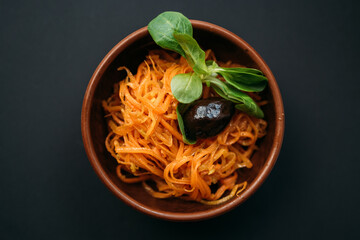 Korean salad carrot with garlic