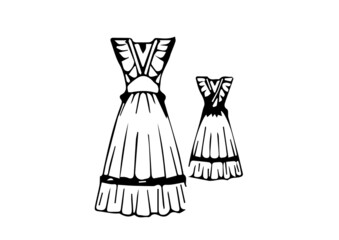 illustration of dress fashion best graphics design in vector art