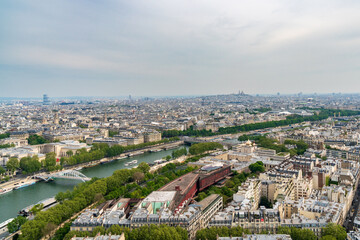 view of Paris and the Senna, France