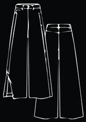 illustration of  pants capri  best graphics design in vector art