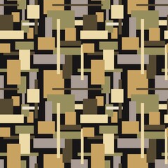Seamless pattern with geometric elements. The pattern is dark with lines and geometry. Pattern abstraction 
