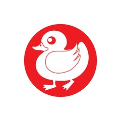 duck logo icon design vector