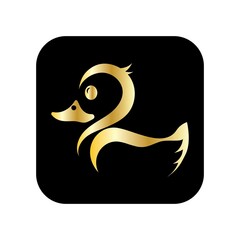 duck logo icon design vector