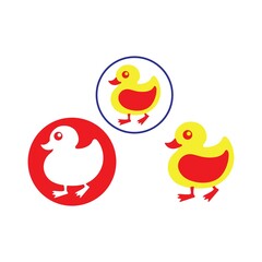 duck logo icon design vector