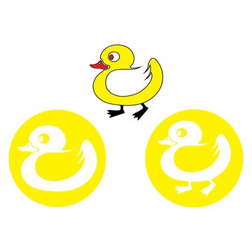 duck logo icon design vector