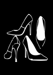 illustration of broken heel shoes best graphics design in vector art
