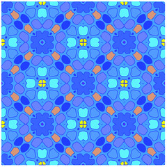 Floral vintage background with repeat patterns.Perfect for fashion, textile design, cute themed fabric, on wall paper, wrapping paper, fabrics and home decor.Seamless abstract multicolor pattern.