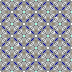 Fototapeta premium Floral vintage background with repeat patterns.Perfect for fashion, textile design, cute themed fabric, on wall paper, wrapping paper, fabrics and home decor.Seamless abstract multicolor pattern.