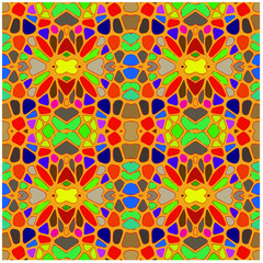 Floral vintage background with repeat patterns.Perfect for fashion, textile design, cute themed fabric, on wall paper, wrapping paper, fabrics and home decor.Seamless abstract multicolor pattern.