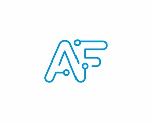 Abstract Letters AF Logo Design Template 001
