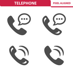 Telephone Icons. Call Center, Customer Service, Customer Support Icon Set