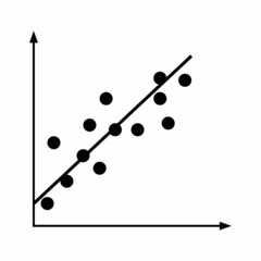 scatter plot diagram chart vector illustration