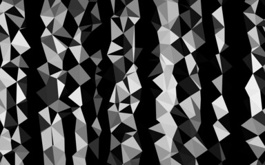 Light Silver, Gray vector abstract polygonal texture.