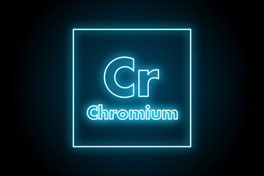 Periodic table element symbol chromium metal