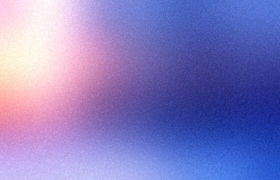 Winter Sunset Glow Shines Through Frosted Glass Empty Textured Background. Pink Shine On Deep Blue Sky.