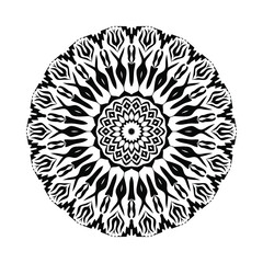 Circular pattern in form of mandala for Henna, tattoo, decoration. Decorative ornament in ethnic oriental style. Coloring book page.Mandalas for coloring book. Decorative round ornaments. mandala.