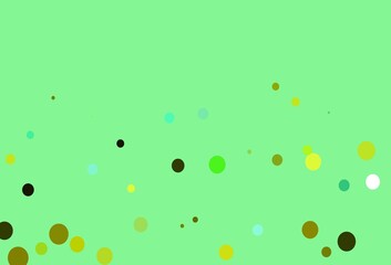 Light Green, Yellow vector texture with disks.