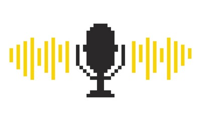 Pixel podcast microphone icon