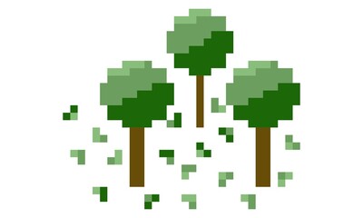 Pixel tree icon 