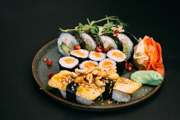 sushi on a plate