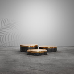 3d realistic podium product display background template