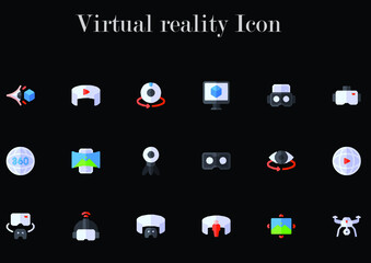 illustration of virtual reality icon best graphics design in vector art