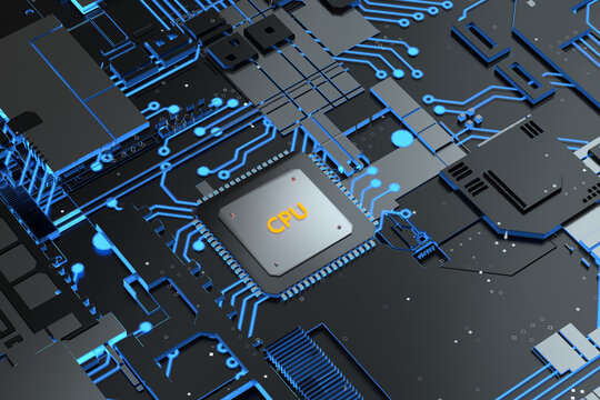 3d rendering science circuit and chip