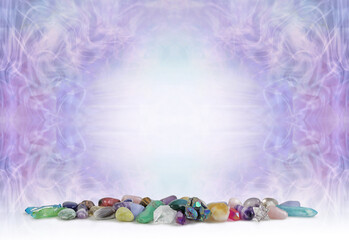 Crystal healing diploma course certificate award template -  purple ethereal symmetrical pattern...